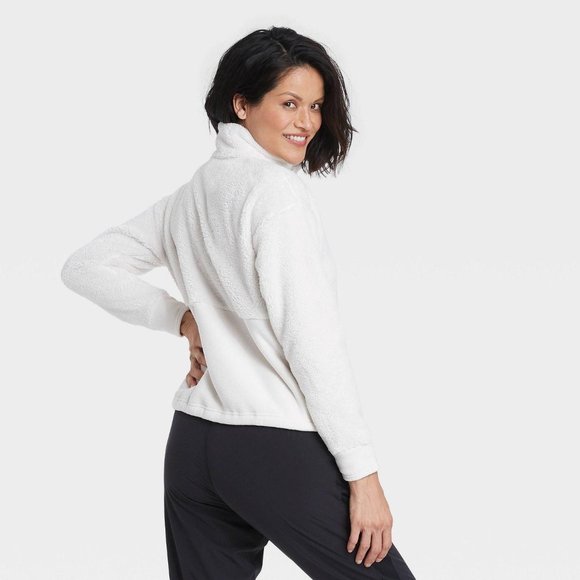 Women's Snap Front Sherpa Pullover Sz S - Picture 2 of 4